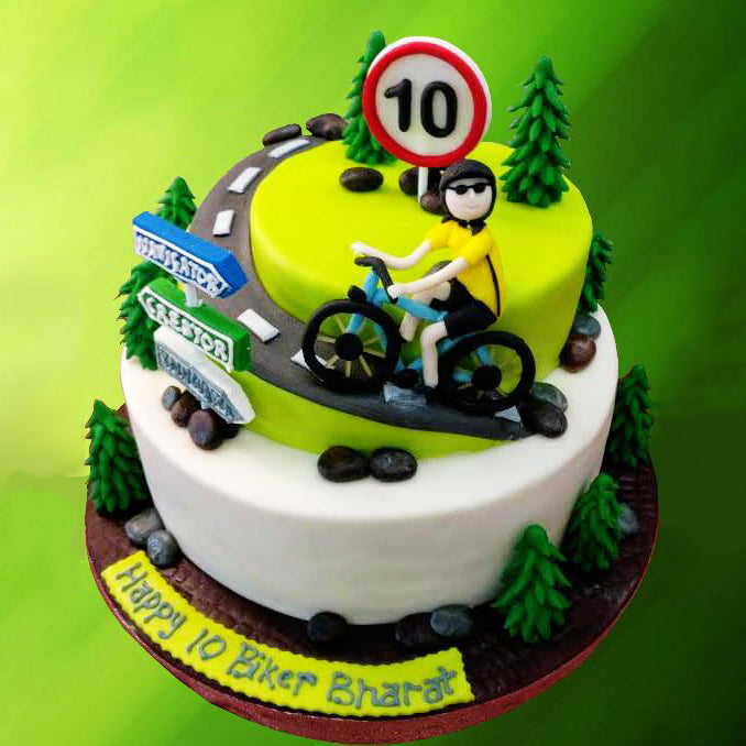 Dirt bike cake for 6-year-old's birthday : r/cakedecorating