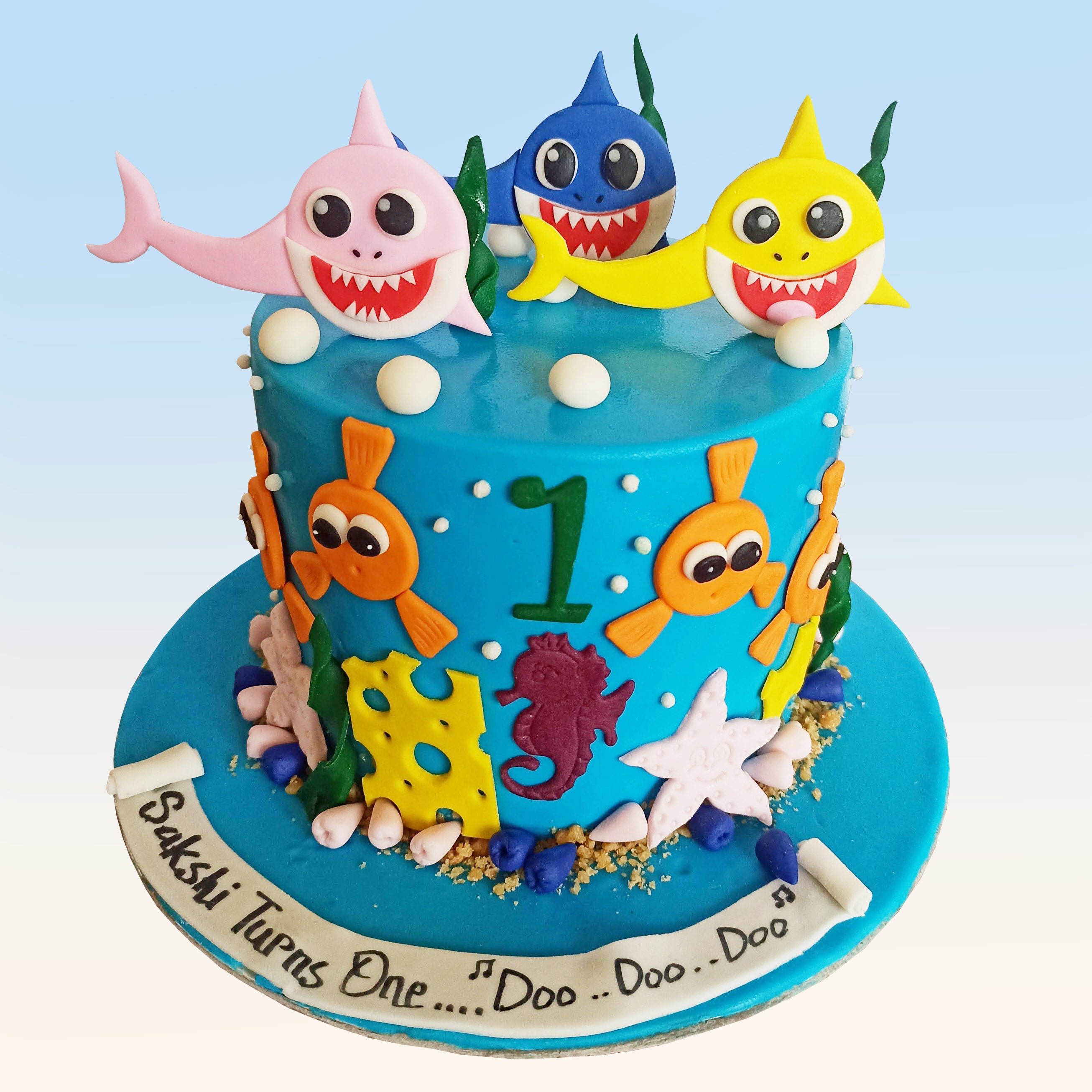 Little Baby Shark Theme Cake Delivery Chennai, Order Cake Online Chennai,  Cake Home Delivery, Send Cake as Gift by Dona Cakes World, Online Shopping  India