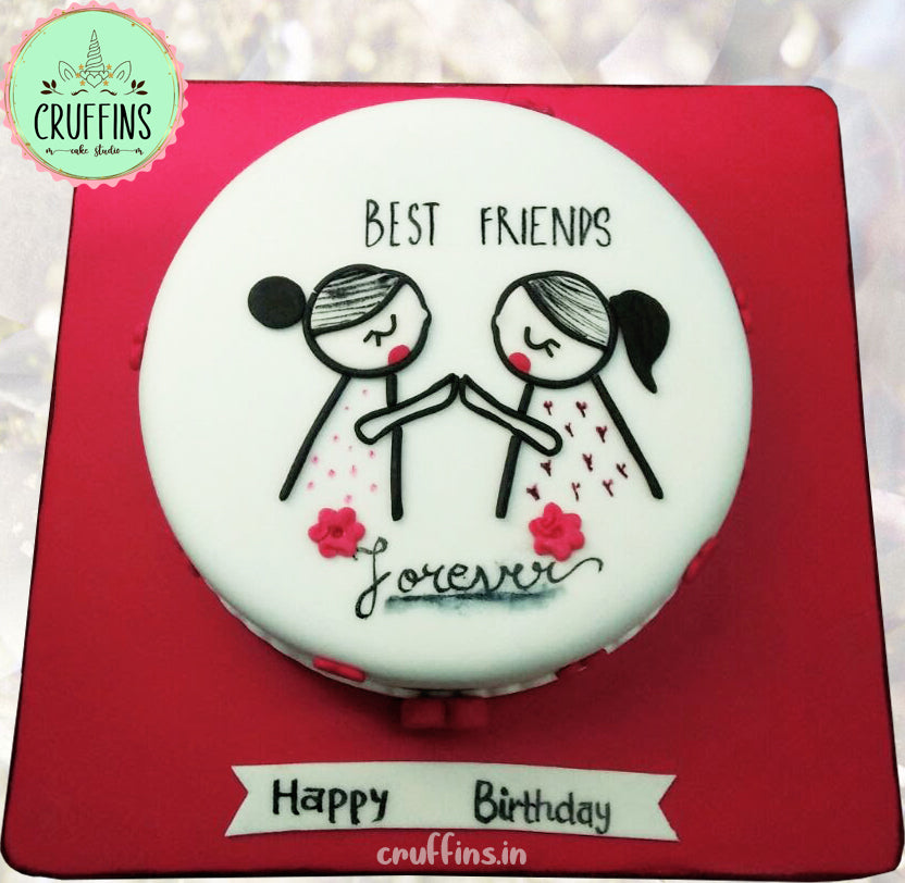 Kids and Character Cake - Best Friends Forever #21669 - Aggie's Bakery &  Cake Shop