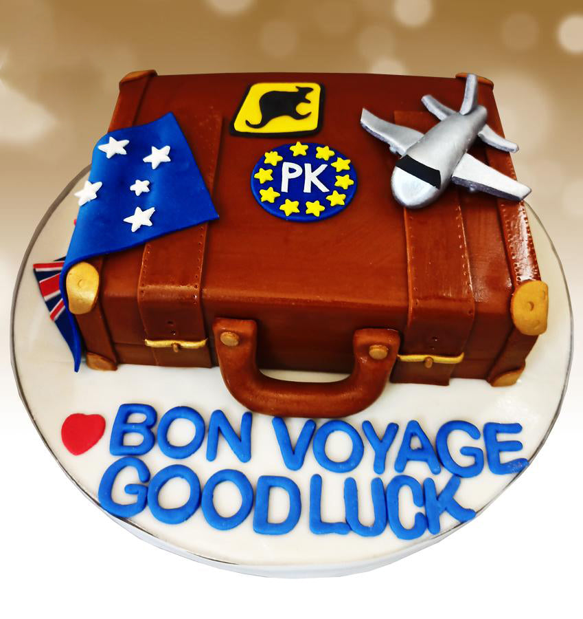 BON-VOYAGE, traveling Celebration Personalised Cake Topper | eBay