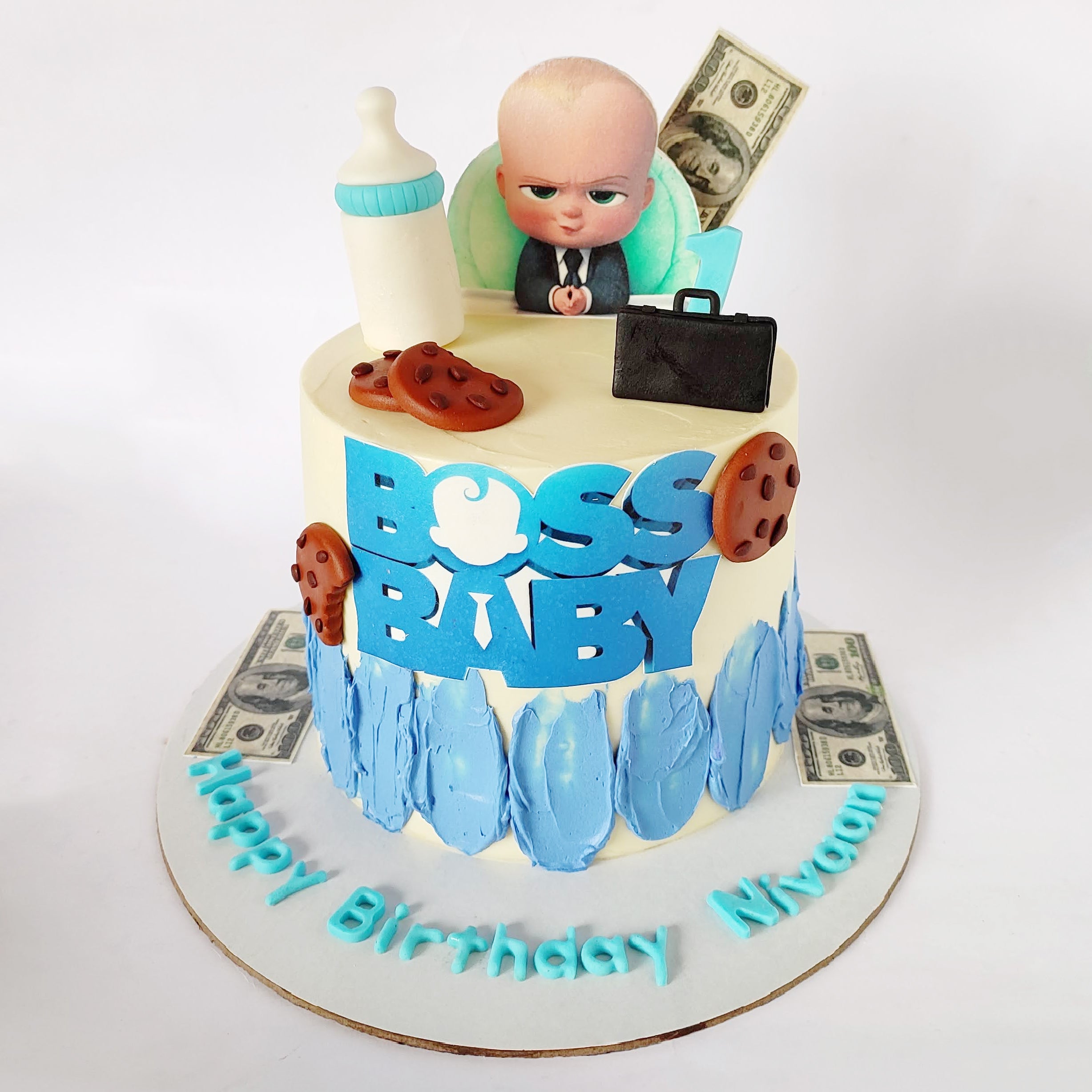 Boss Baby Two Tier Theme Cake