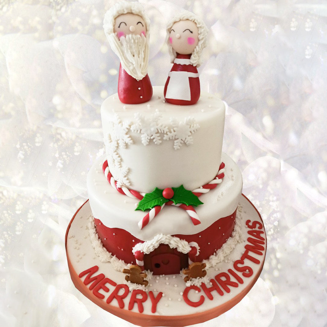 Eggless Santa Claus Cake | Best Chocolate Cake for Christmas | last minute  recipe for party | Detailed Recipe at https://bit.ly/2Cw4PLX Christmas Cakes  are loved by everyone whatever age he/she may be.