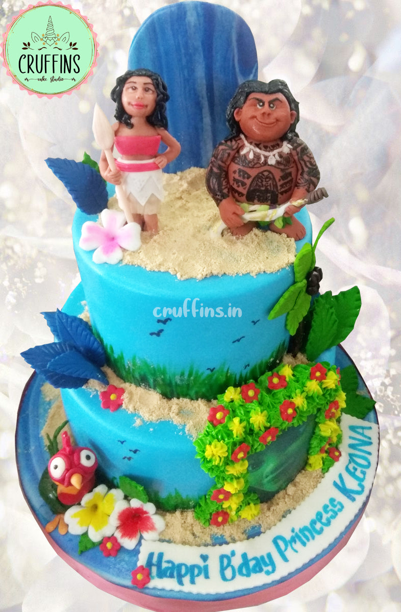 Amazon.com: Moana Themed Tropical Birthday Cake Topper (Unique Design) :  Toys & Games