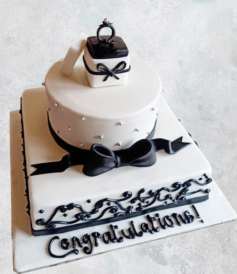 Two Tier Ring Anniversary Cake - Cake Square Chennai | Cake Shop in Chennai