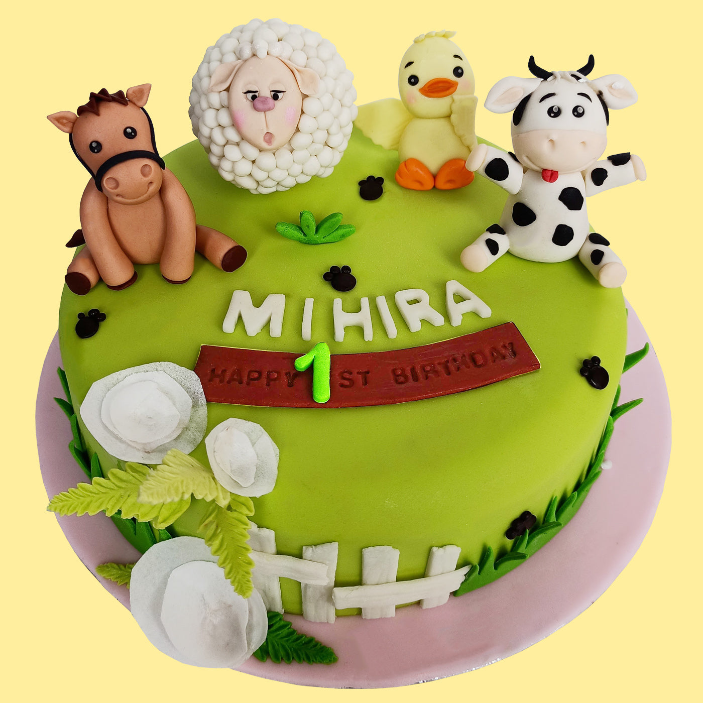Jungle Animals Birthday Cake - Flecks Cakes