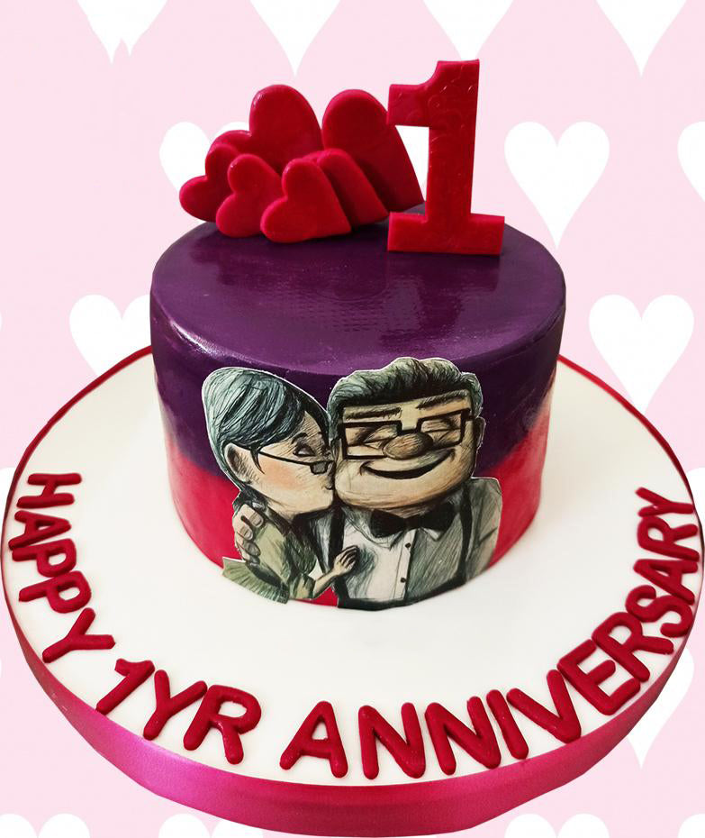 Happy First Anniversary Cake | Anniversary cake, Cake, Happy anniversary  cakes