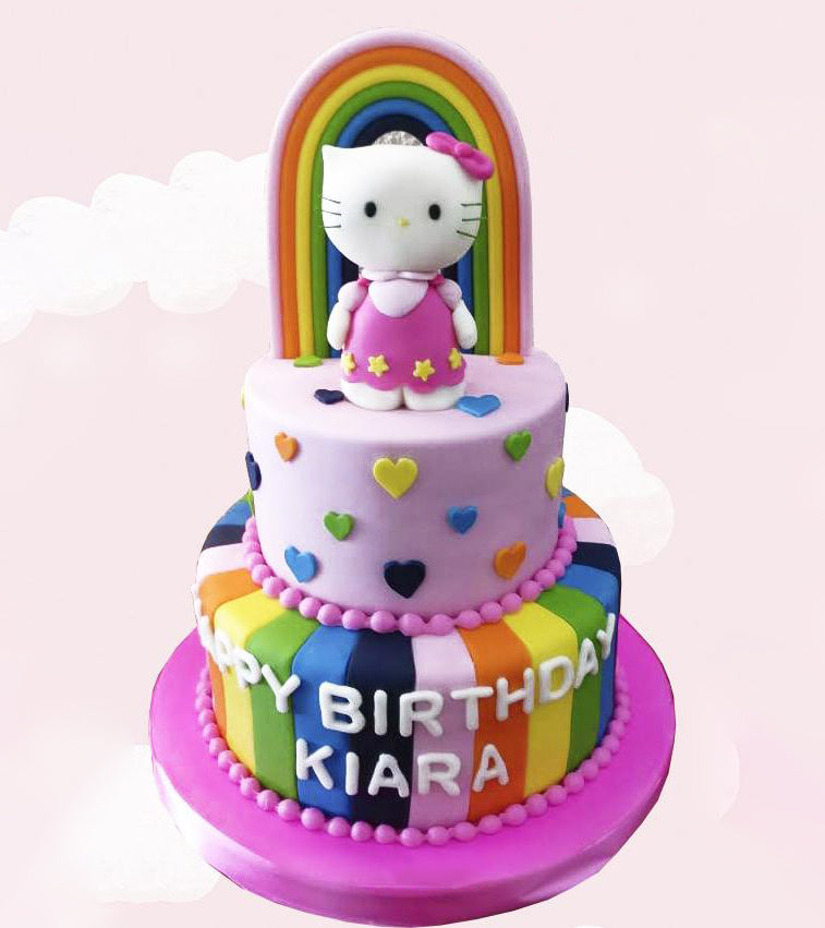 Hello kitty Theme Cake | Two Tier Cake | Birthday Cake For Girls | Theme  cake - YouTube