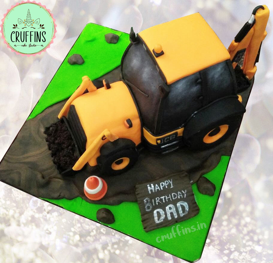 JCB Theme Cake Topper Pack of 10 Nos for Birthday Cake Decoration Them –  Balloonistics