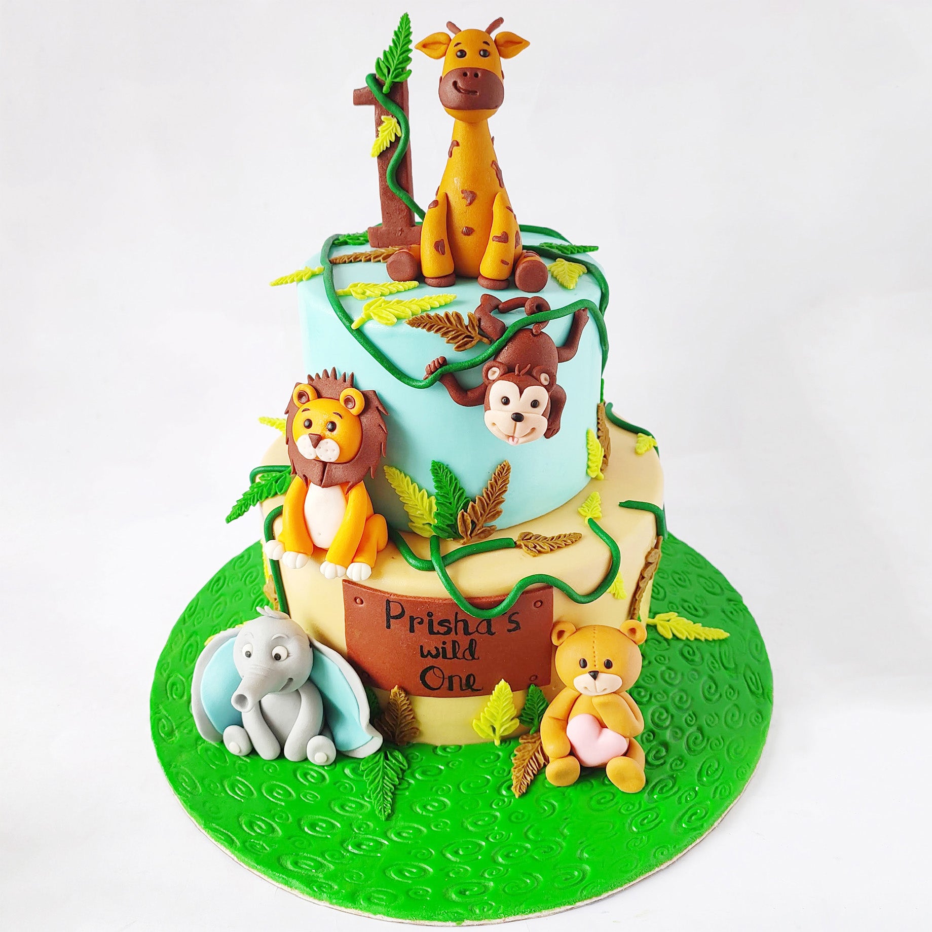 Woodland Animals Christening Cake - Mel's Amazing Cakes