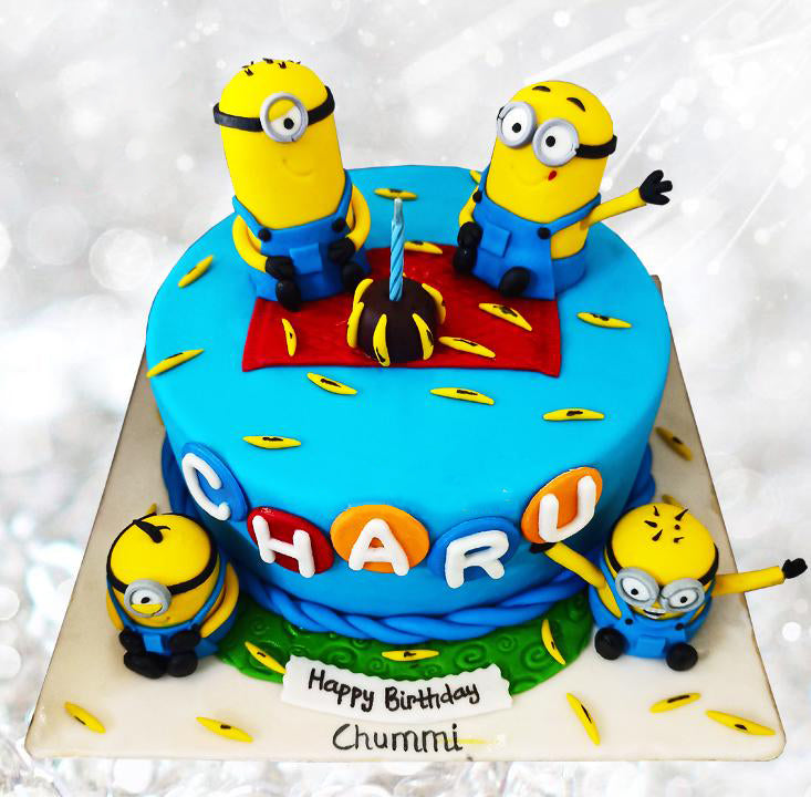 Minions Theme Cake | Minion birthday cake, Themed cakes, Cake