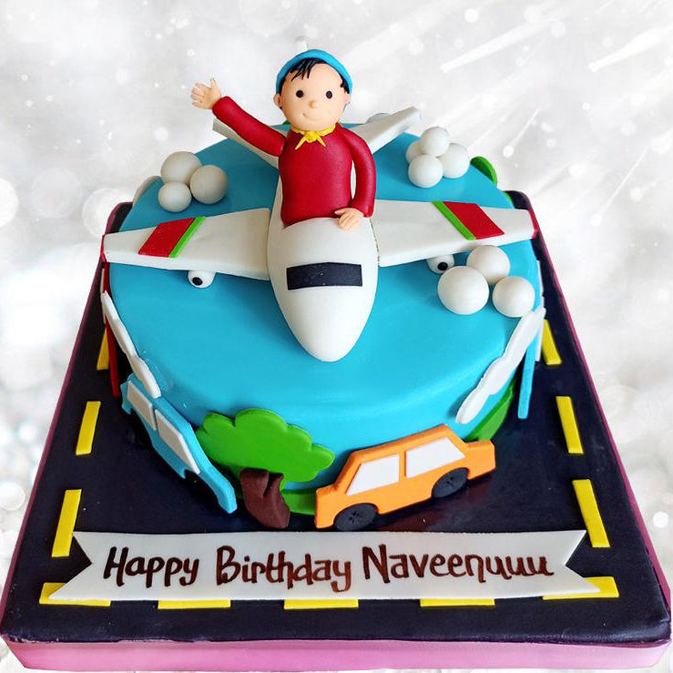 Aeroplane Theme Cake