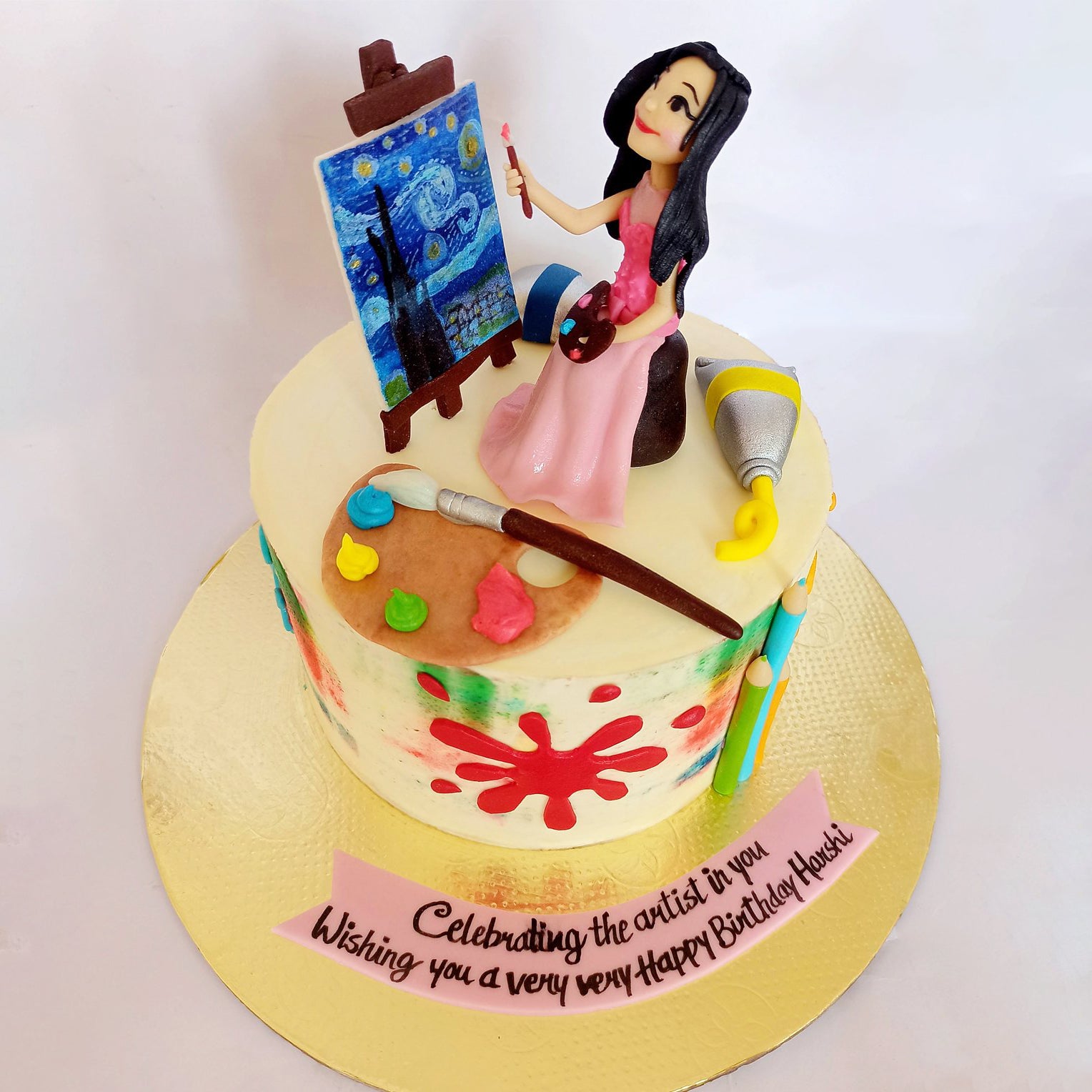 Arty Painter Birthday Cake – The Cake Guru