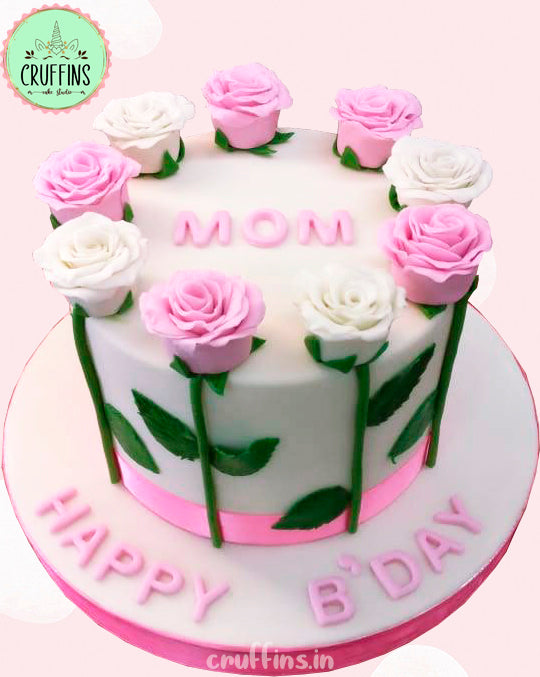 Buy Pink Bag Theme Fondant Cake Online in Delhi NCR : Fondant Cake Studio
