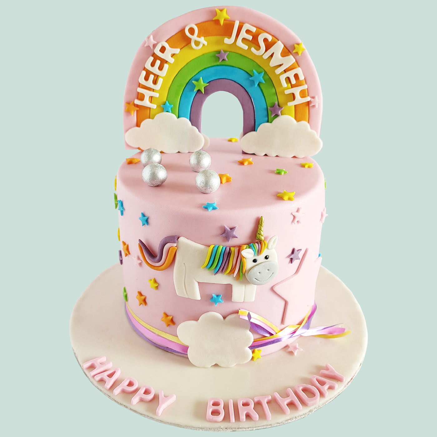 Rainbow Cake Topper, Unicorn Birthday, Mermaid Birthday, Rainbow Birthday  Decor, Unicorn Birthday, Personalized Cake Topper, Rainbow Theme - Etsy