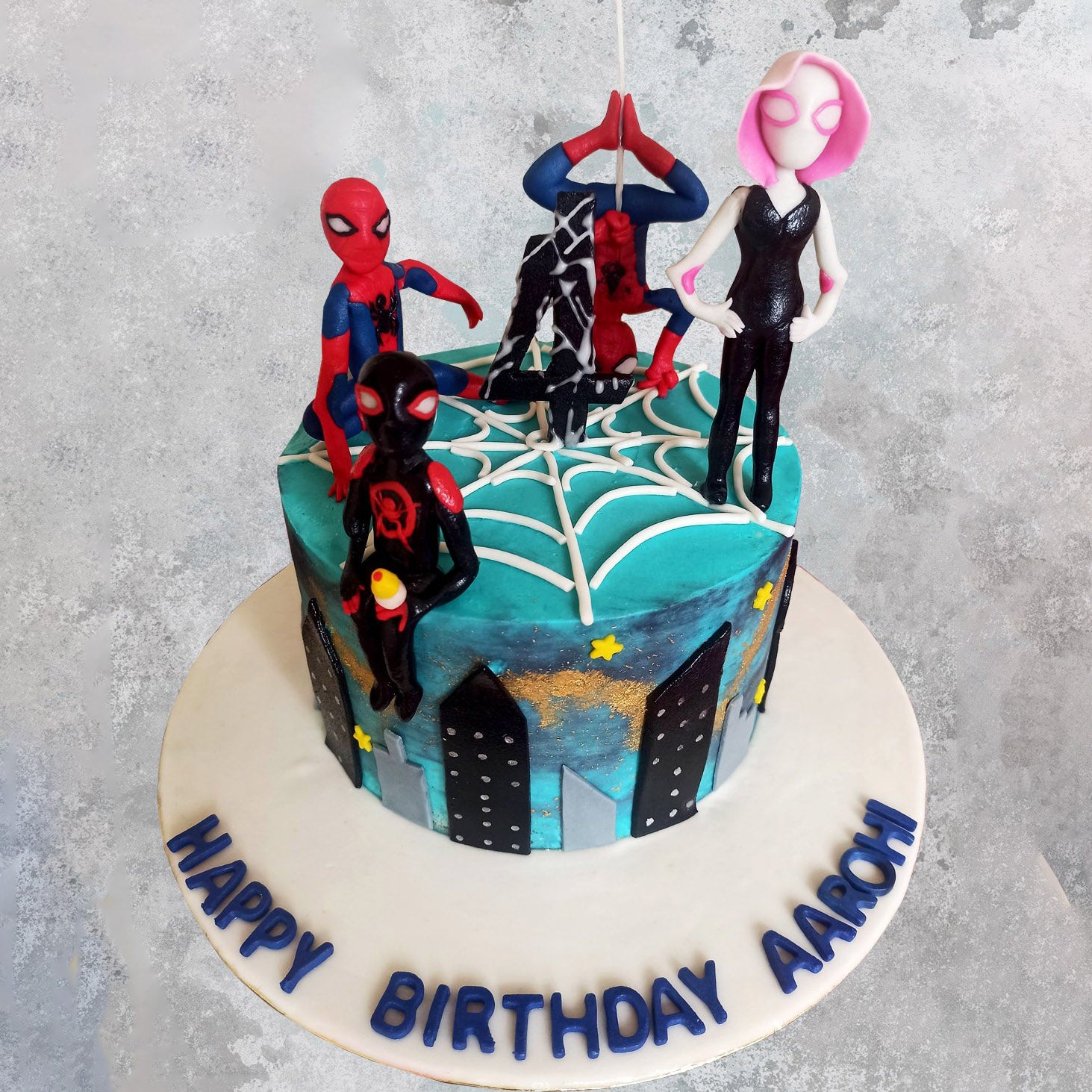 2-Tiered Spiderman Themed Party Cakes | Express Home Delivery