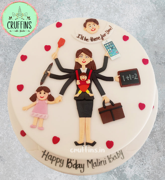 Super Mom Birthday Cake - Happy Mothers Day Cake Designs