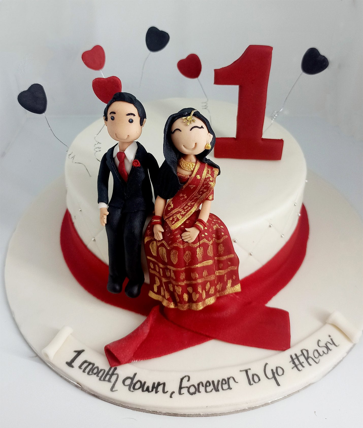 Anniversary bento cake❤️🤍 in 2023 | Mini cakes birthday, Anniversary cake,  Simple cake designs