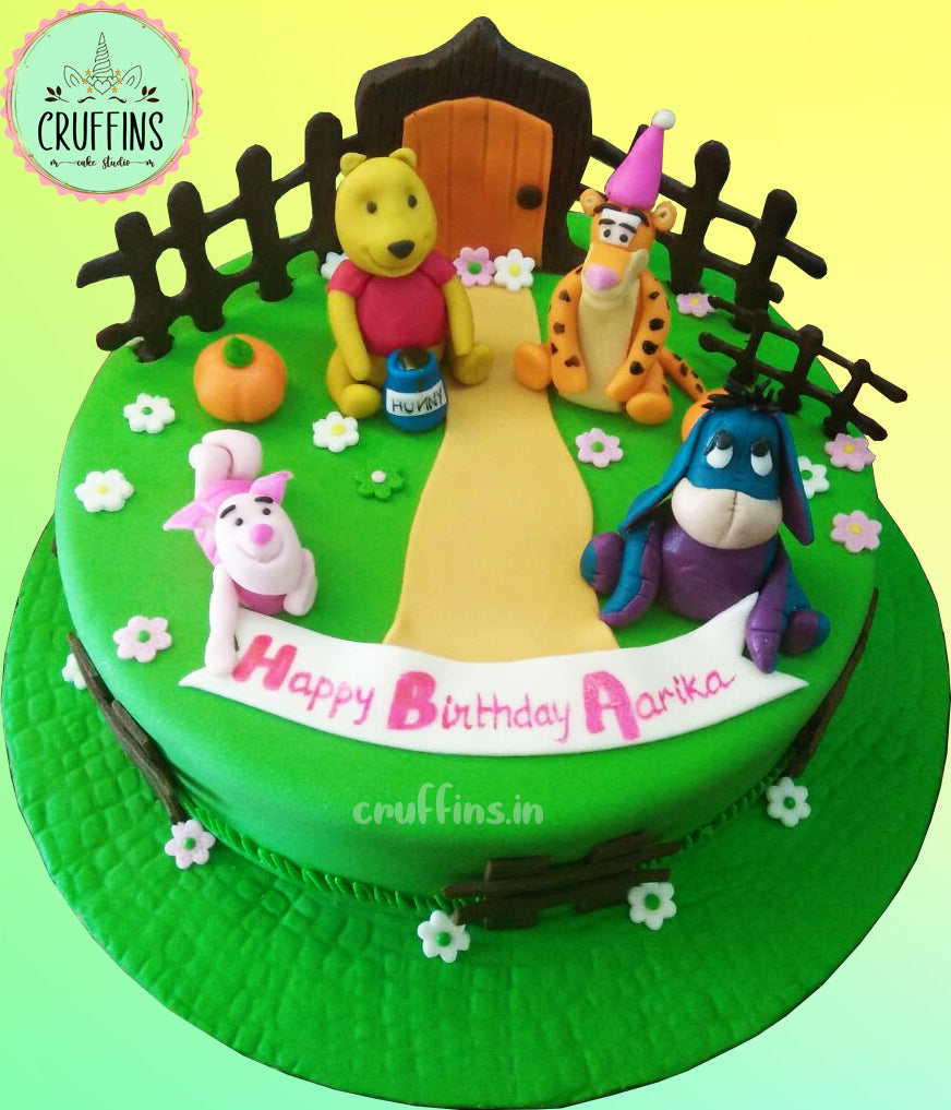 Winnie The Pooh Cake | Winnie the pooh cake, Boys first birthday cake, Baby  first birthday cake