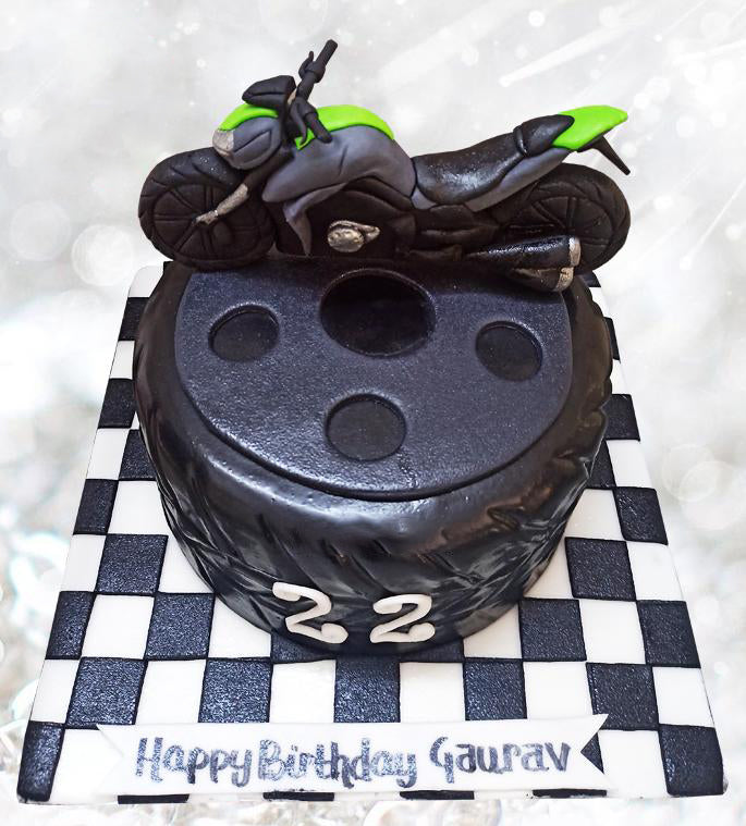 Bike Birthday Theme Cake - Cake Square Chennai | Cake Shop in Chennai